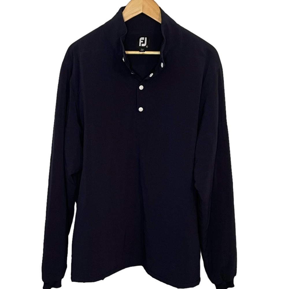 FootJoy Golf 1/4 Button Pullover Navy Size XL